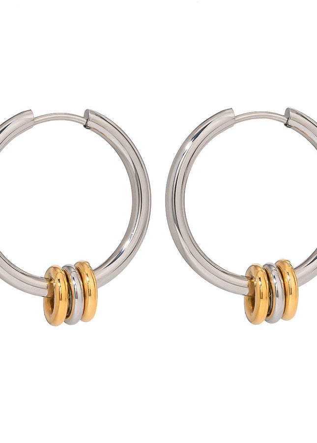 Jieding European and American stainless steel earrings, high-quality ins, earrings, electroplating without fading, studs, titanium steel earrings, cross-border