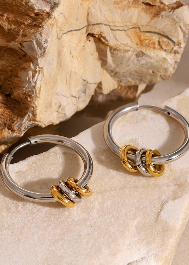 Jieding European and American stainless steel earrings, high-quality ins, earrings, electroplating without fading, studs, titanium steel earrings, cross-border