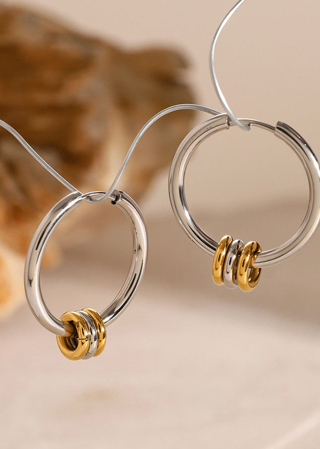 Jieding European and American stainless steel earrings, high-quality ins, earrings, electroplating without fading, studs, titanium steel earrings, cross-border