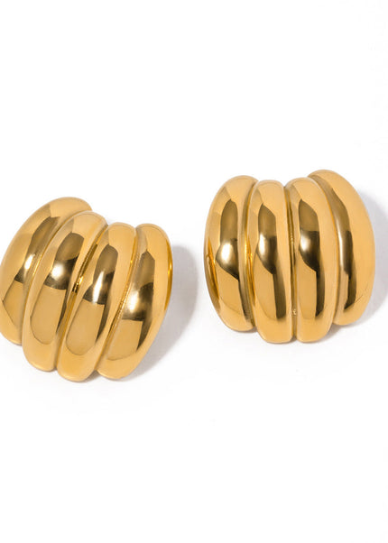 ins titanium steel earrings 2024 18k gold stainless steel stud earrings banana earrings jewelry wholesale cross-border earrings