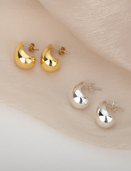 Droplet Earrings | Gold Silver Droplet Cute Stud Earrings - Earrings