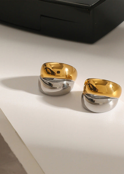 Jieding European and American stainless steel color-blocked ear clips, high-end sense of no ear piercing, ear bone clips, titanium steel earrings, earrings cross-border