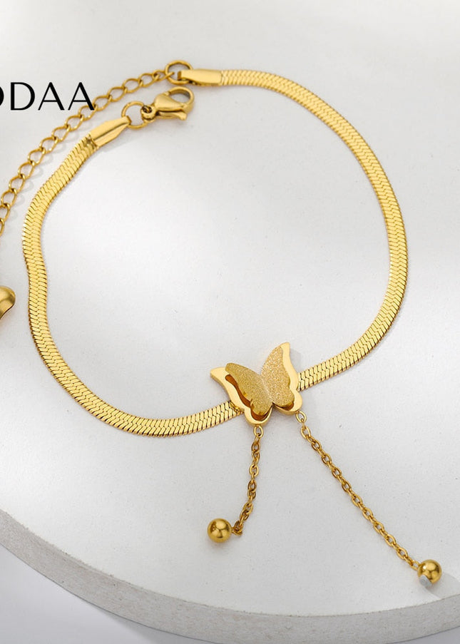 Entrage Bracelet | Gold Butterfly Womens Jewelry Braceler - Gold - Bracelets