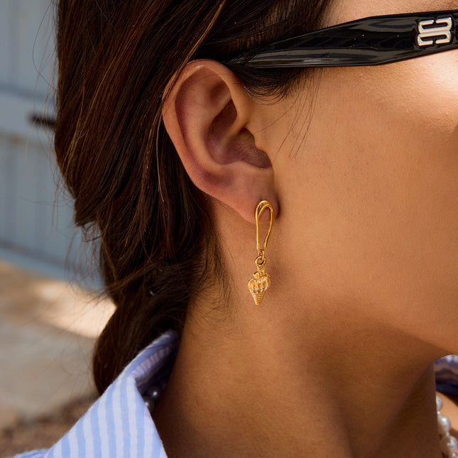 Jieding cross-border 18k gold-plated stainless steel earrings, light luxury, high-end earrings, titanium steel jewelry, cross-border earrings