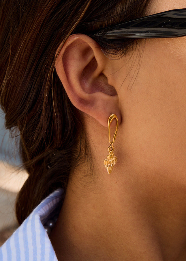 Jieding cross-border 18k gold-plated stainless steel earrings, light luxury, high-end earrings, titanium steel jewelry, cross-border earrings