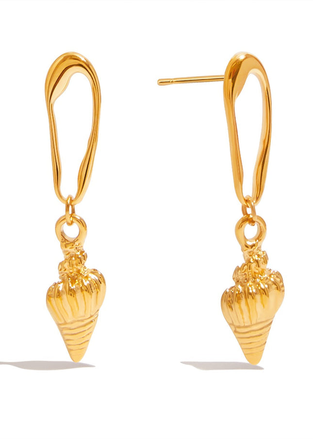 Jieding cross-border 18k gold-plated stainless steel earrings, light luxury, high-end earrings, titanium steel jewelry, cross-border earrings