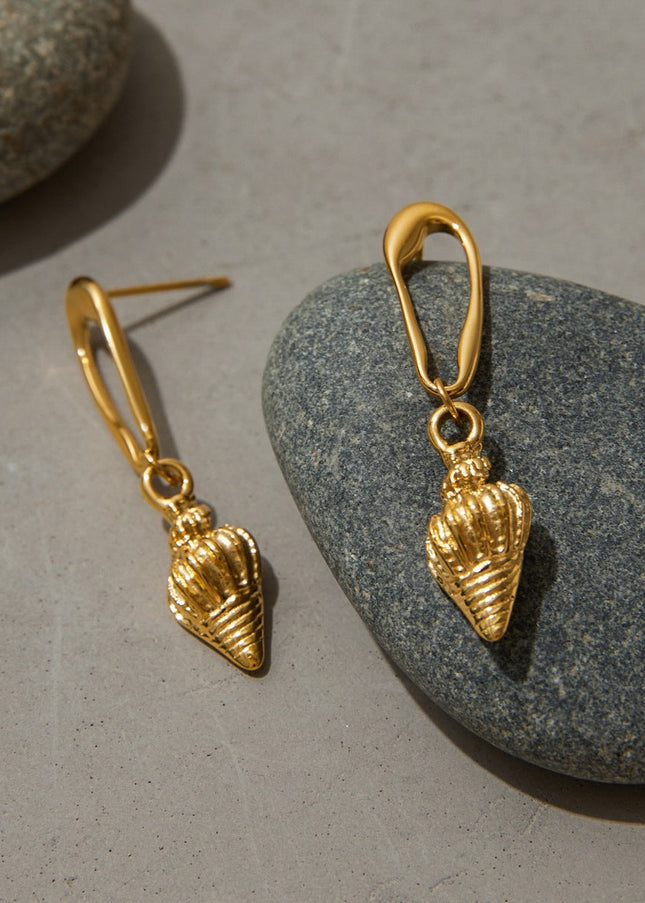 Jieding cross-border 18k gold-plated stainless steel earrings, light luxury, high-end earrings, titanium steel jewelry, cross-border earrings