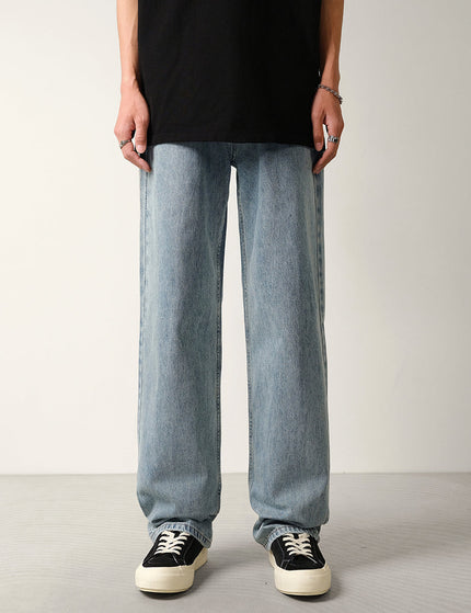 Fog Nostalgic Wash Loose Wide-Leg Jeans for Men - 28 / Mid Blue - Men’s Jeans