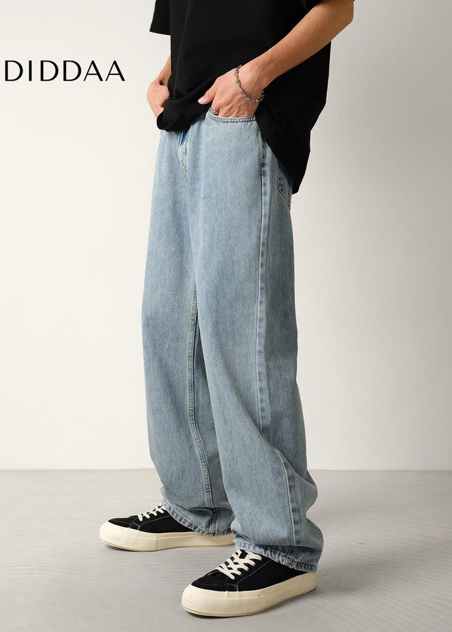 Fog Nostalgic Wash Loose Wide-Leg Jeans for Men - Men’s Jeans
