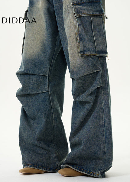 Fried Street Multi-Pocket Cargo Jeans for Men - Women’s Jeans