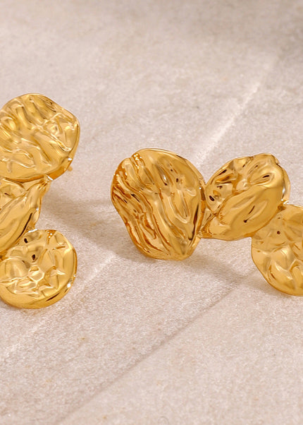 Jieding cross-border jewelry, 18k gold stainless steel, exaggerated earrings, high-quality earrings, titanium steel, high color retention earrings, Europe and America