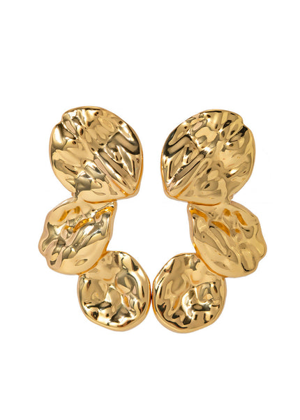 Jieding cross-border jewelry, 18k gold stainless steel, exaggerated earrings, high-quality earrings, titanium steel, high color retention earrings, Europe and America