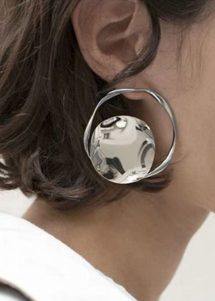 Jieding European and American stainless steel earrings, women's earrings, niche high-end earrings, titanium steel jewelry, cross-border earrings