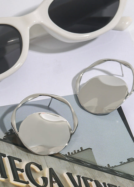 Jieding European and American stainless steel earrings, women's earrings, niche high-end earrings, titanium steel jewelry, cross-border earrings