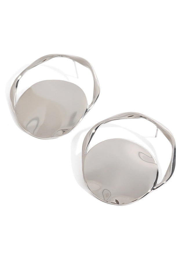 Jieding European and American stainless steel earrings, women's earrings, niche high-end earrings, titanium steel jewelry, cross-border earrings