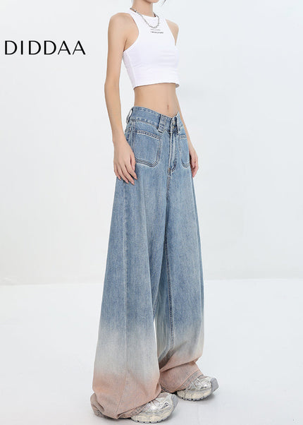 Gradient Loose Fit Straight-Leg Jeans by KEN STUDIO - Women’s Jeans