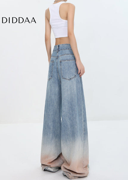 Gradient Loose Fit Straight-Leg Jeans by KEN STUDIO - Women’s Jeans