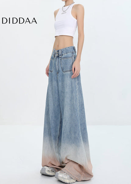 Gradient Loose Fit Straight-Leg Jeans by KEN STUDIO - Women’s Jeans