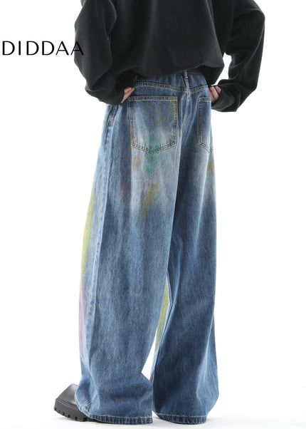 Gradient Loose Fit Wide Leg Jeans for Men - Men’s Jeans