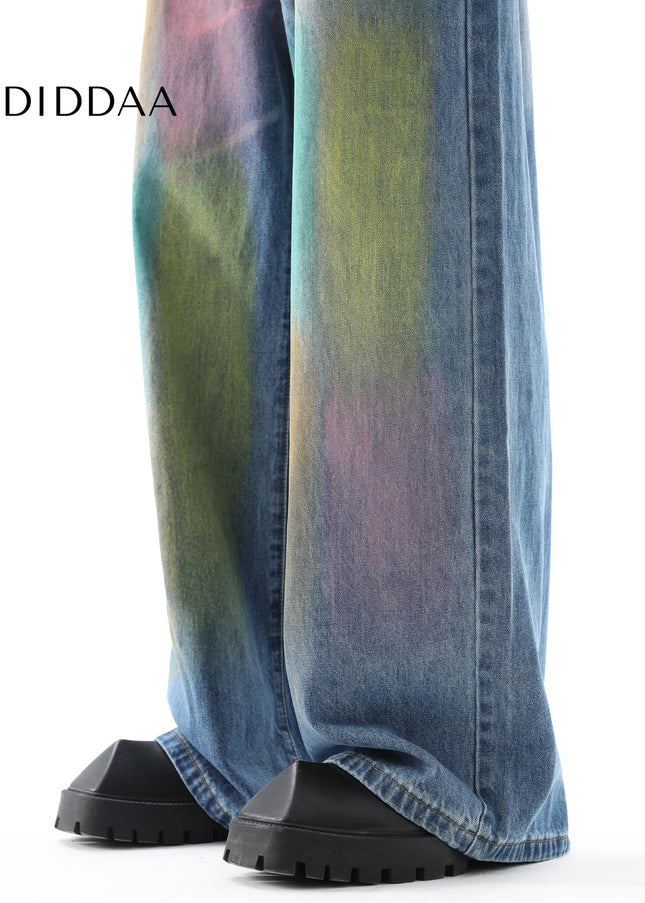 Gradient Loose Fit Wide Leg Jeans for Men - Men’s Jeans