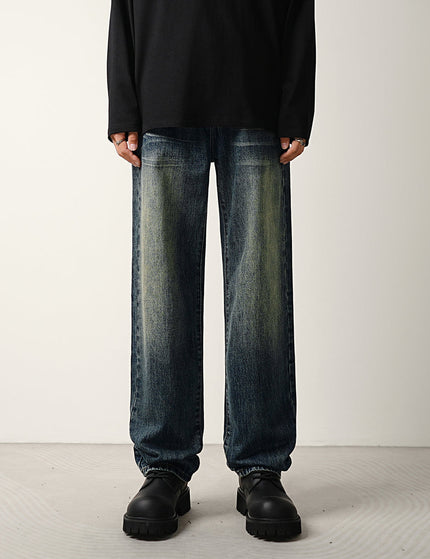 Graphite Vintage Distressed Wide Leg Jeans - 28 / Dark Blue - Men’s Jeans