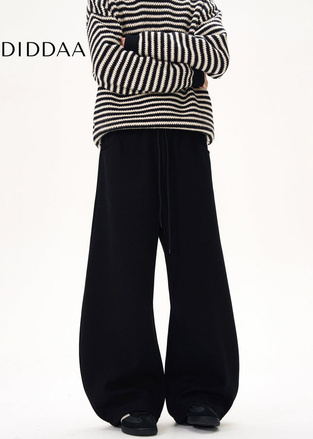 Gray Elasticated Waist Fleece Sweatpants Unisex Casual Pants - Unisex Sweatpants