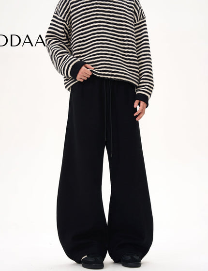 Gray Elasticated Waist Fleece Sweatpants Unisex Casual Pants - S / Black - Unisex Sweatpants