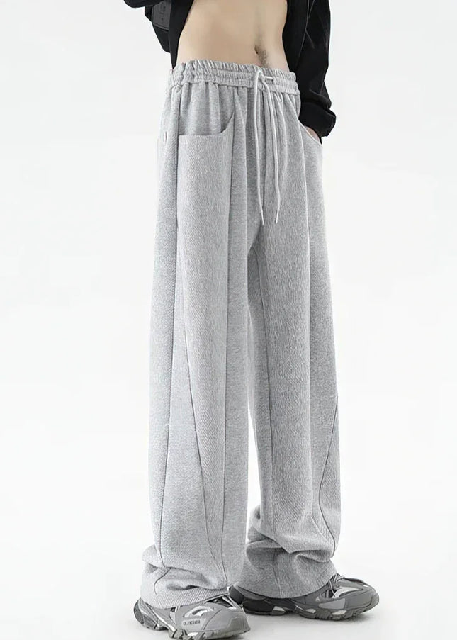 Gray Heavy Duty Flared Sweatpants for Men Casual Wear - Unisex Sweatpants