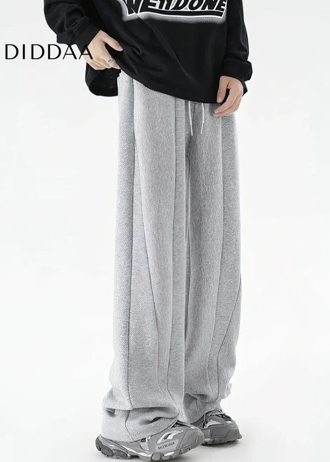 Gray Heavy Duty Flared Sweatpants for Men Casual Wear - Unisex Sweatpants