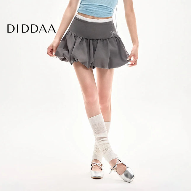 Gray High Waist A-Line Chiffon Skirt Women’s Summer Tutu - S / Grey - Skirts