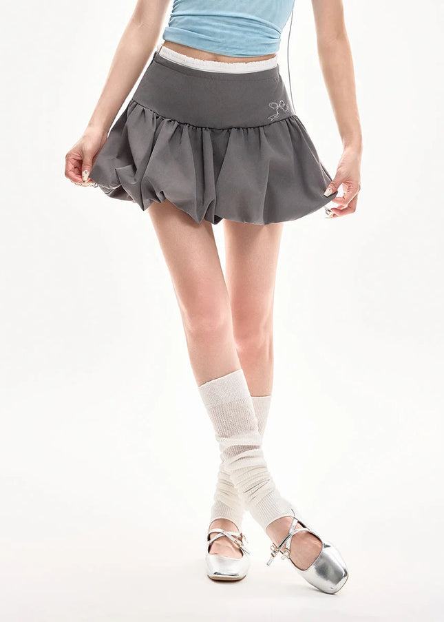 Gray High Waist A-Line Chiffon Skirt Women’s Summer Tutu - Skirts