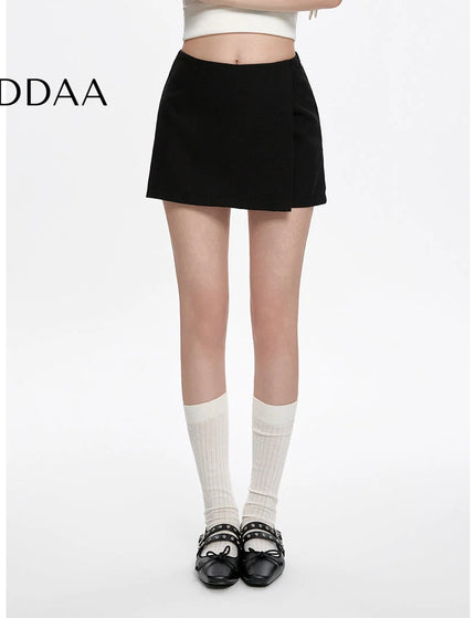 Gray High Waist A-Line Skirt for Summer Fashion - S / Black - Skirts