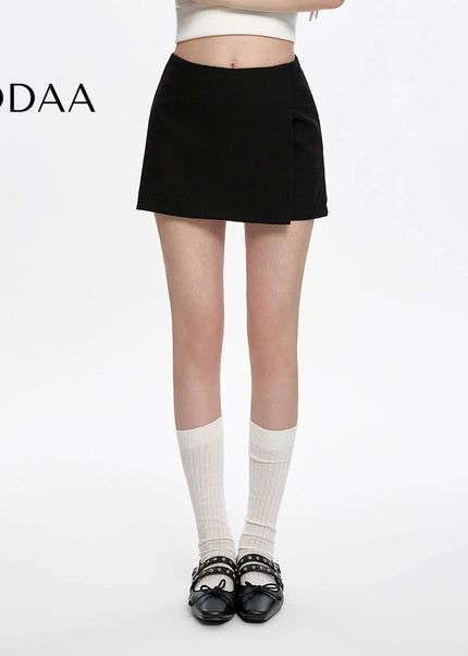 Gray High Waist A-Line Skirt for Summer Fashion - S / Black - Skirts