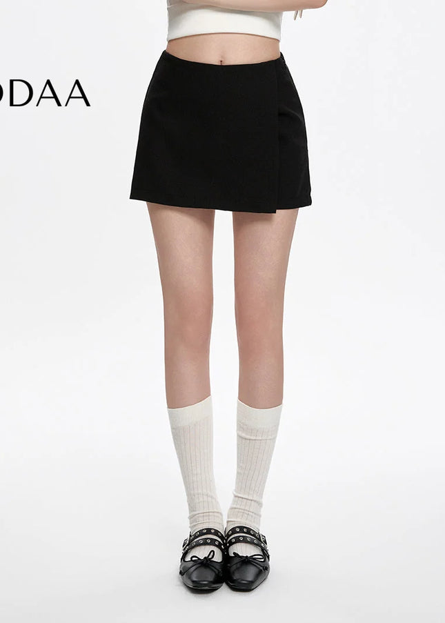 Gray High Waist A-Line Skirt for Summer Fashion - S / Black - Skirts