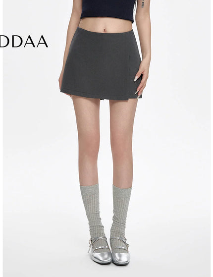 Gray High Waist A-Line Skirt for Summer Fashion - S / Grey - Skirts