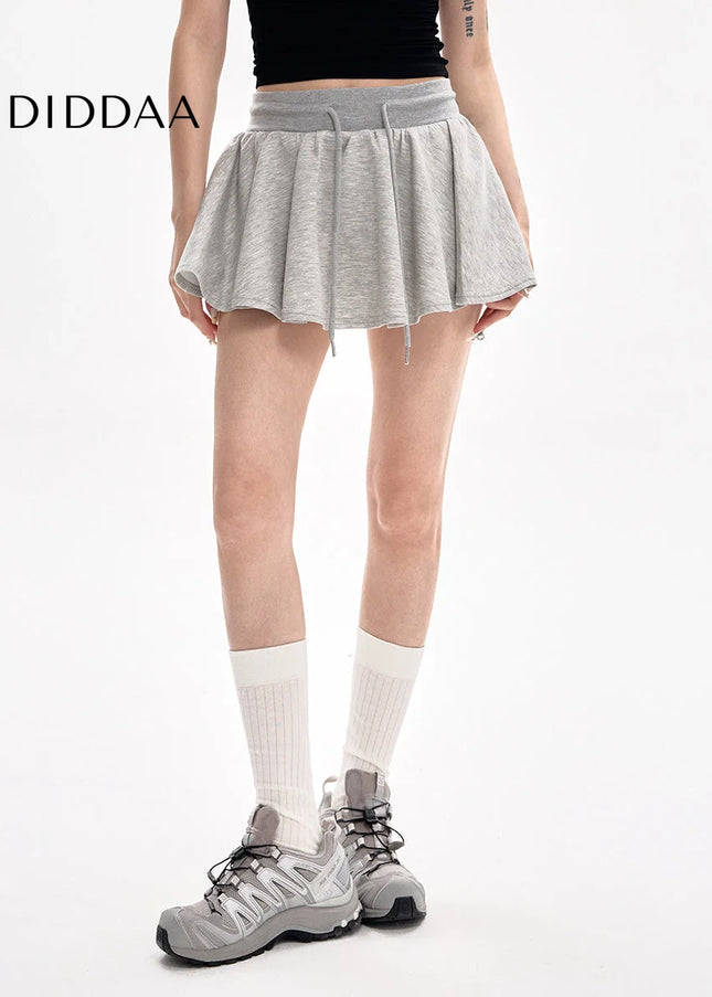 Gray High-Waisted Slim A-Line Skirt for Women Summer 2025 - S / Grey - Skirts