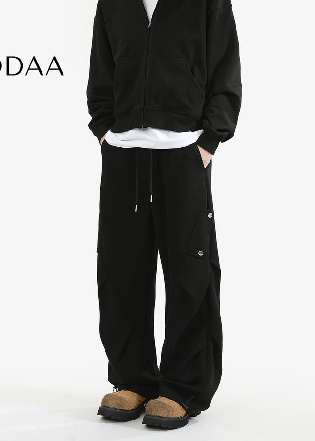 Gray Loose Fit Casual Sweatpants for Men and Women - S / Black - Unisex Sweatpants