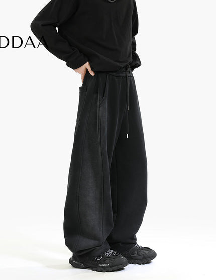 Gray Loose Fit Casual Sweatpants for Men - S / Black - Unisex Sweatpants