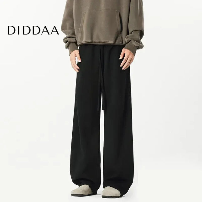 Gray Loose Fit Casual Wide Leg Men’s Sweatpants 9W629 - M / Black - Unisex Sweatpants