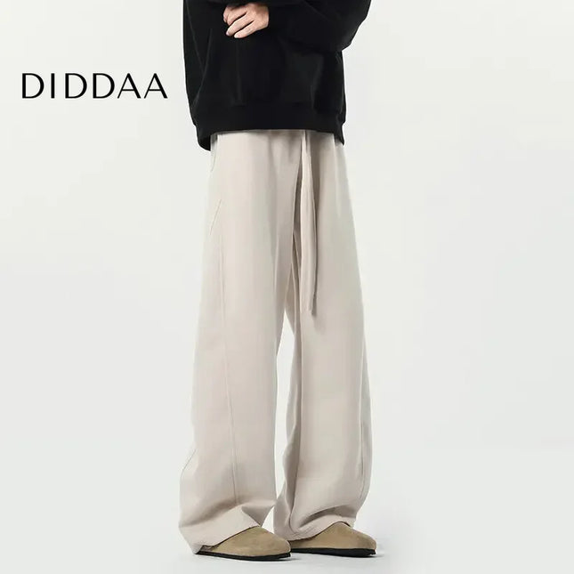 Gray Loose Fit Casual Wide Leg Men’s Sweatpants 9W629 - S / Khaki - Unisex Sweatpants