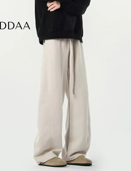 Gray Loose Fit Casual Wide Leg Men’s Sweatpants 9W629 - S / Khaki - Unisex Sweatpants