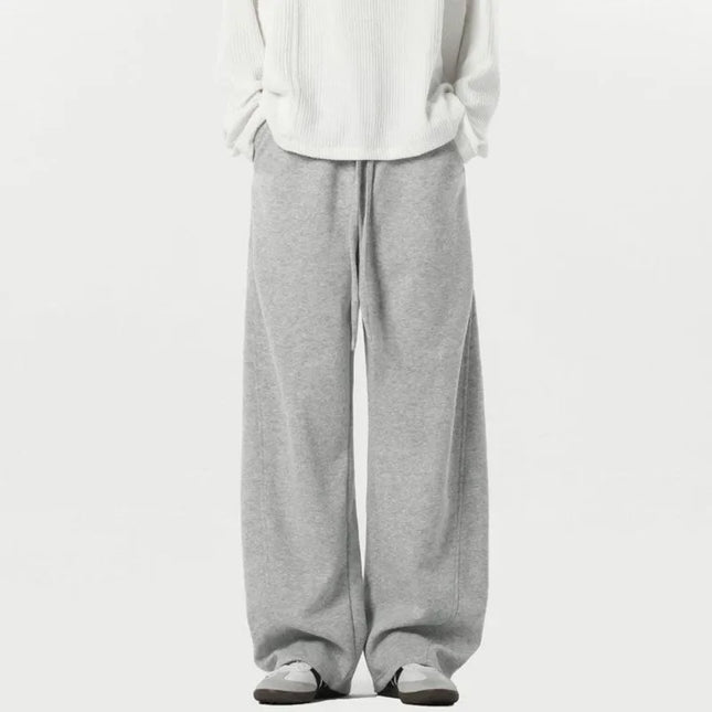 Gray Loose Fit Casual Wide Leg Men’s Sweatpants 9W629 - Unisex Sweatpants