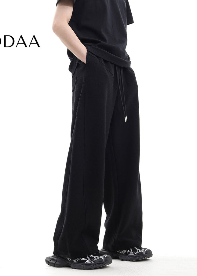 Gray Loose Fit Casual Wide-Leg Trousers for All - M / Black - Unisex Sweatpants