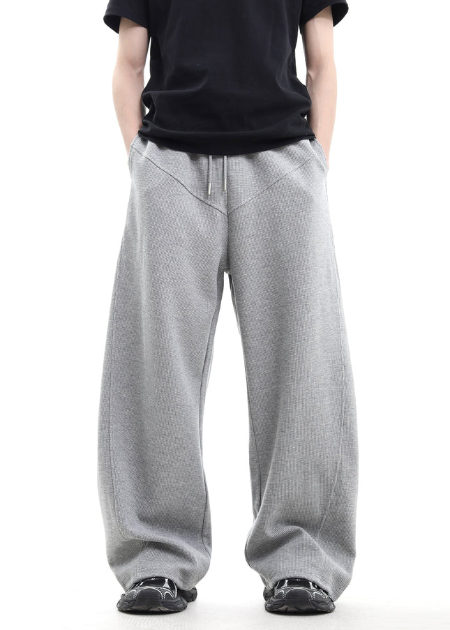 Gray Loose Fit Casual Wide-Leg Trousers for All - Unisex Sweatpants