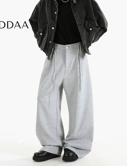 Gray Loose Fit Cotton Sweatpants for Men and Women - M / Light Grey - Unisex Sweatpants