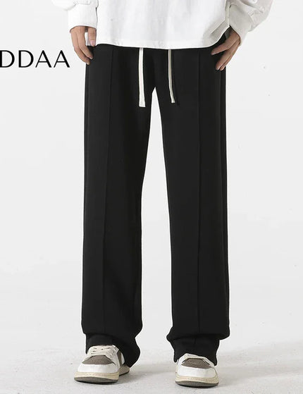 Gray Loose Fit Fleece Sweatpants for Men Full Length - Black / M - Unisex Sweatpants