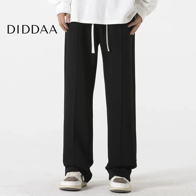 Gray Loose Fit Fleece Sweatpants for Men Full Length - Black / M - Unisex Sweatpants