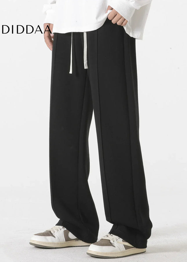 Gray Loose Fit Fleece Sweatpants for Men Full Length - Unisex Sweatpants