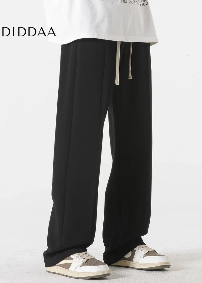 Gray Loose Fit Fleece Sweatpants for Men Full Length - Unisex Sweatpants