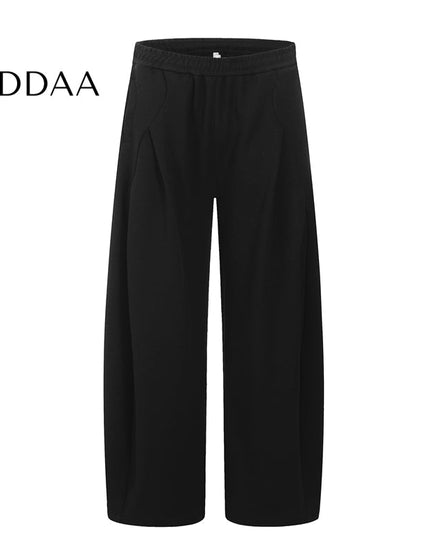 Gray Loose Fit Pleated Casual Sweatpants Men - S / Black - Unisex Sweatpants